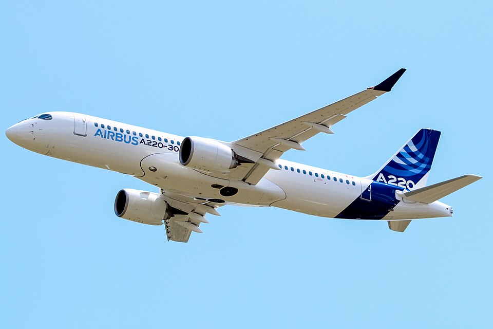 Airbus A220-300 in flight